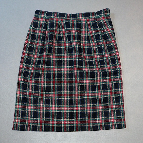 Vintage Pendleton Black Stewart Tartan Skirt - Picture 1 of 3